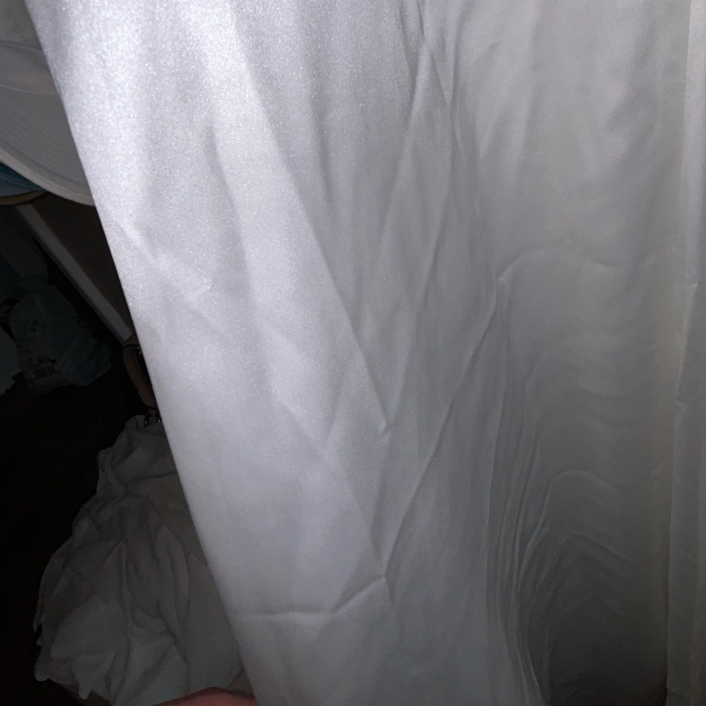 NWT Lovely Endearment White Satin Sleeveless Backless Maxi Dress - Picture 8 of 9